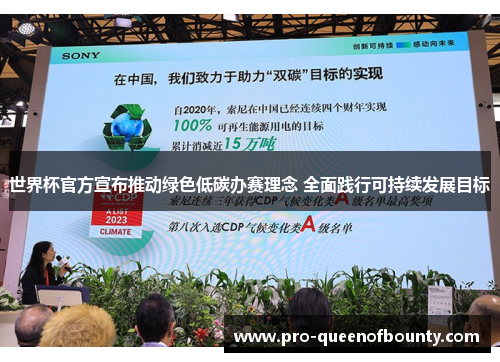 世界杯官方宣布推动绿色低碳办赛理念 全面践行可持续发展目标 世界杯官方宣布推动绿色低碳办赛理念 全面践行可持续发展目标